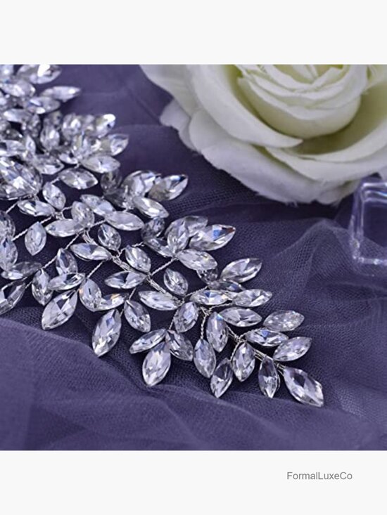 Silver Rhinestone Wedding Headband Bridal Tiara Crystal Hair Jewelry main image 4